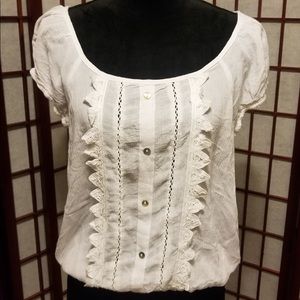 White linen blouse-B149